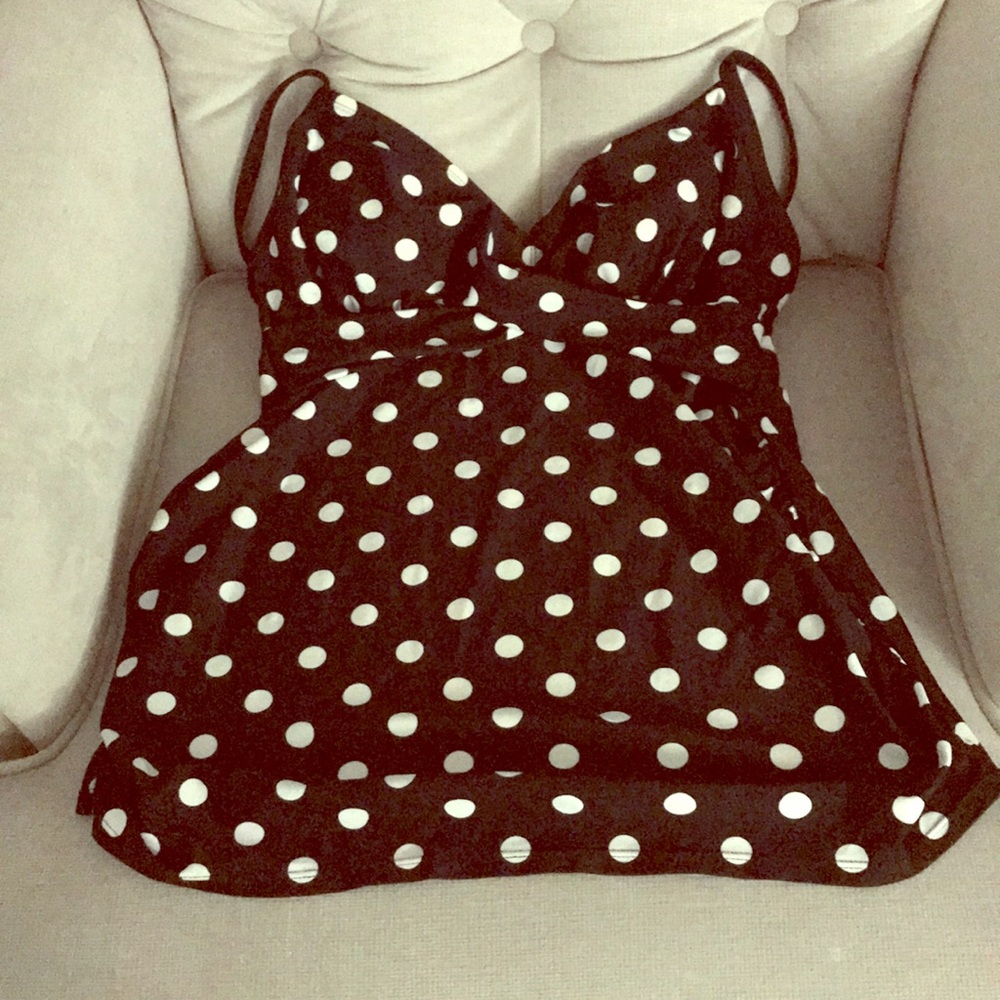 Liz Lange Polk a Dot Maternity Tankini Top